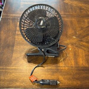 Black Clip-On Car Fan